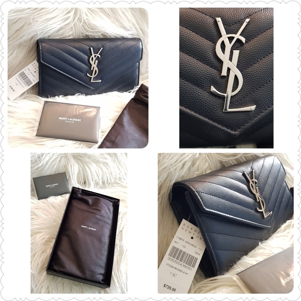 🌹NEW🌹YSL Large Monogram Leather Wallet